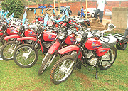TRANSPORT SORTED: The above motorcycles were some of the items awarded to environmental activists countrywide. (Courtesy Photo).