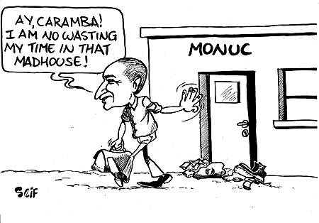 The Forces Commander of the UN Peace Keeping forces in DR Congo (MONUC) Gen. Vicente Diaz de Villegas has resigned citing lack of serious leadership in the country.