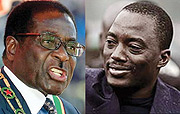 L-R: Robert Mugabe, Joseph Kabila.