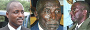 L-R: Rwandau2019s Special Representative to the ICTR, Aloys Mutabingwa, Yusuf Munyakazi, Gaspard Kanyarukiga.