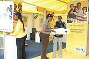 MTN Staff at the recent International Expo in Gikondo.(File photo)