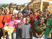 Some of the children helped by the PLP youths