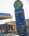 Total and SP fueling station in Kigali showing a reduction in fuel prices yesterday.