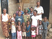 An extended family in Benin.