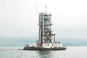 AT LAST: The Methane Gas Plant in Lake Kivu, Rubavu District was officially launched on Thursday. (Photo J.Mbanda).