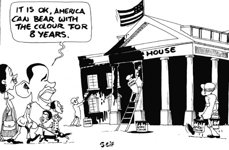 Will newly elected US President, Barack Obama, paint the White House black?
