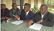 Members of the clergy who met to protest the arrest of Rose Kabuye.
