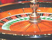 Wheel of fortune machine for gambling.