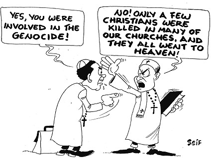 Two clerics last Friday slung it out verbally at the National University of Rwanda, with one accusing the Catholic Church of involvement in the Genocide while the other came out strongly in defence of the Vatican.