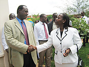 L-R: Manassey Nshuti (L) and Monique Nsanzabaganwa. (Photo E. Kwibuka)