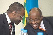  United Nations  Resident Coordinator, Auru00e9rien Agbu00e9nonci and Finance Minister James Musoni.