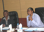 Prisca Mujawayezu, DSG-PSF and Mary Baine, RRA Commissioner General.