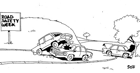 Deaspite the Road safety week campaigns, many accidents were  registered.