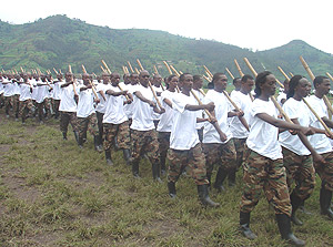 Students parade during the closure of civic education camp (Ingando) on saturday. (Photo/S. Nkurunziza).