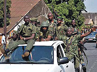 Guinea soldiers take over.