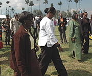 First lady  Jeannette Kagame arrives at Kwita Izina ceremony.