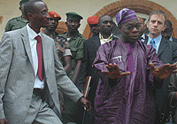 Obasanjo with Laurent Nkunda in Eastern Congo recently.