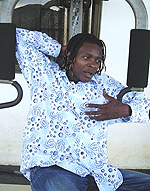 Chameleon recuperates after breaking both legs in a sleep walking accident. 