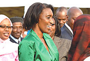 Rose Kabuye during New Year celebrations at Urugwiro.