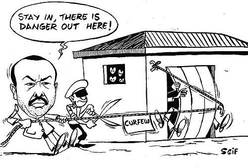 Police and local authorities in the Eastern Province defied a derective issued by the Governor, Dr Ephraim Kabayija, ordering all residentd to remain indoors on  New yearu2019s Eve.