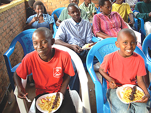 Orphans enjoy a New Year treat from ORTPN. (Photo/ R.Mugabe).