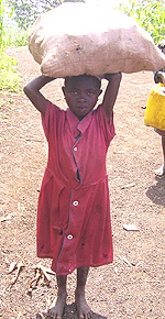 Trafficked children are subjected to hard labour.