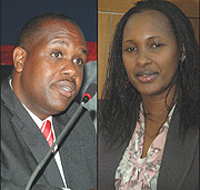 L-R: John Mirenge,  Linda Bihire. 