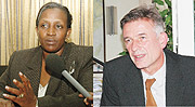 L-R: Rosemary Museminali,German envoy Christian Clages was given 48 hours to leave.
