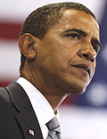 Obama at a campaign rally in Fayetteville,North Carolina Oct 19th 2008.