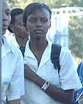 Students going to school at the start of academic year 2009 last week.
