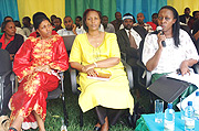 Kigali City Mayor Aisa Kirabo (L) speaks at the occasion to mark the Open Day. (Photo J Mbanda).