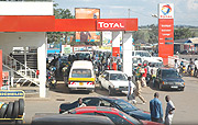 Trucks line up for at a filling station to be refuelled during the recent fuel crisis that hit the region. (File Photo).