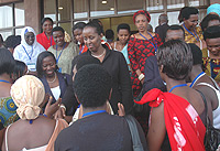 The First Lady with women entrepreneurs recently. (File Photo).