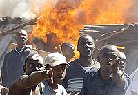 Post election violence in Kenya.
