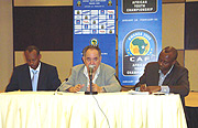 Caf Chairman of Youth Competitions Slim Aloulou addressing journalists yesterday at Serena hotel, Kigali. (Photo / B.Mugabe).