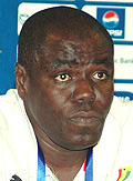 THOUGHTFUL OF TASK AHEAD: Ghanau2019s coach Sellas Tetteh. (Photo / G. Barya).