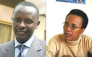 L-R: Martin Ngoga, Rose Mukankomeje.