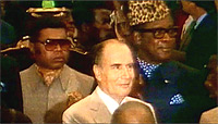 President Francois Mitterand in the company of President Mobutu.