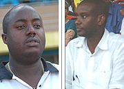 L-R: OUT : Eric Ntazinda, UNAWARE: Aime Kayinamura.