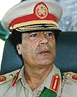 Libyan President Col. Muamar Gadaffi.