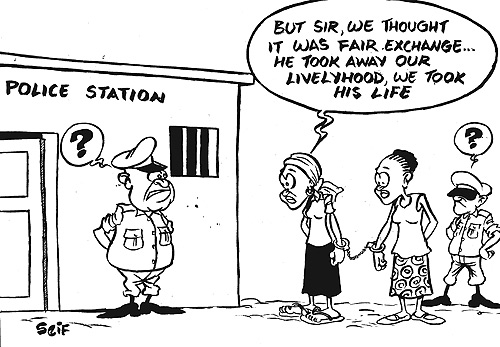 Two sisters in the Western Province are in police custody after confessing to killing their father over a piece of land.