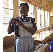 Leonille Mukandutiye  while training women from Nyagatare Women Hand Craft. 