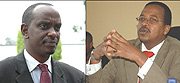 L-R: Health Minister Dr. Richard Sezibera,  King Faysal Hospital boss Dr Innocent Nyaruhirira.