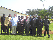 Police trainees pose for a group photo with their trainers and senior officials of RNP. (Photo /G Ndikubwayezu).
