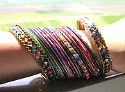 To avoid a fashion error, donu2019t wear so many different bangles at once.