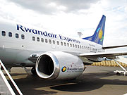 One of Rwandairu2019s planes at Kanombe Airport. (File Photo)