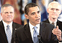 President obama and Scott Gration (left).