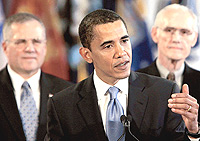 President obama and Scott Gration (left).