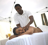 Body massages are a relaxing pass time.