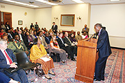 Ambassador Kimonyo during Genocide commemorations in the US.